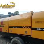 Trailer Mounted Used SANY Concrete Pump Powered Delivery 7300kg