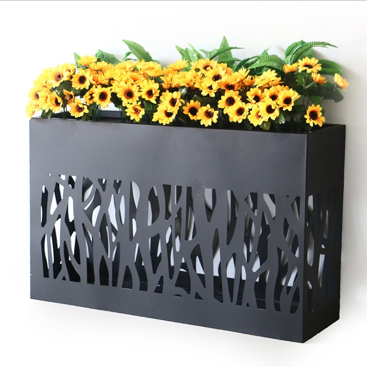 Special shape painting galvanized steel flower planters pots
