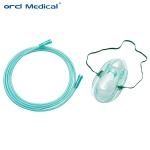 Green Non Rebreather Oxygen Mask PVC Medical Oxygen Face Mask