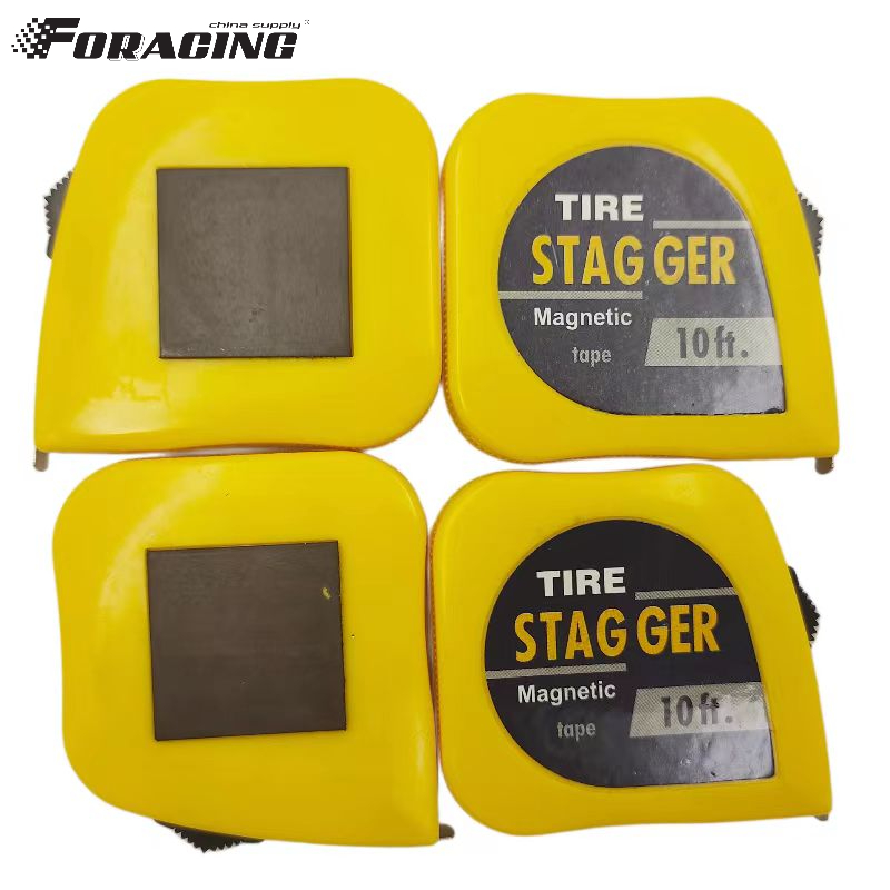 Steel Blade 1/4" Wide Professional Imperial Measurement Racing Tire Stagger Tape Measure Tap 10 Feet with Magnetic Tools