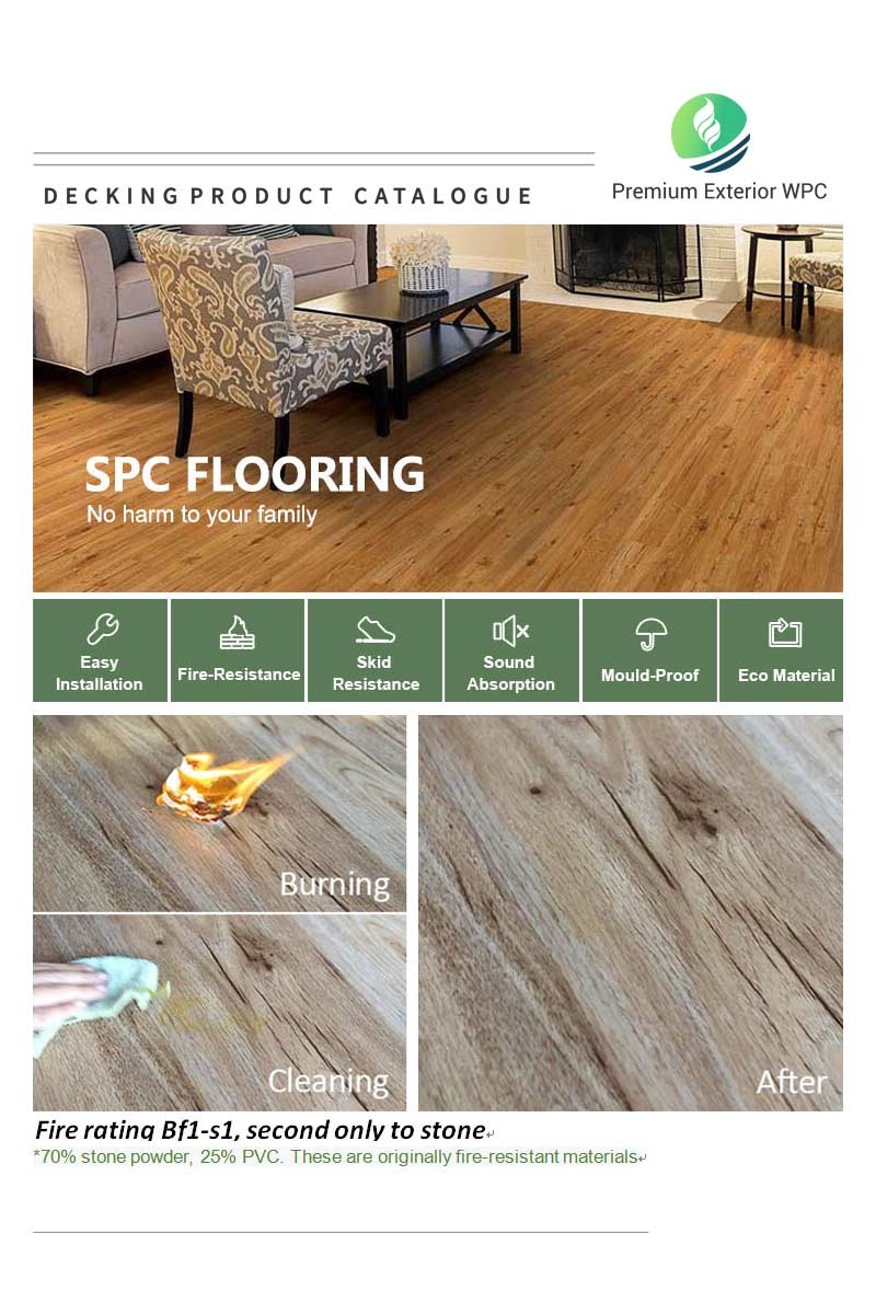 Matte Luxury SPC Flooring Soundproof Stone Plastic Composite Flooring