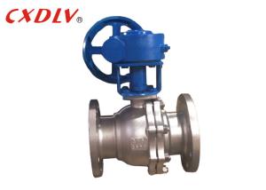 Quality PN25 CF8 Soft Sealing Worm Gear Operated Ball Valve For Oil wholesale