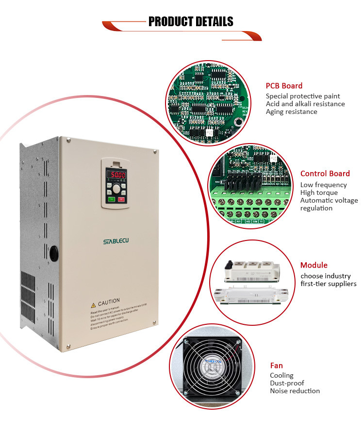 ABS PC AC Frequency Inverter , 30KW Variable Speed Drive For 3 Phase Motor