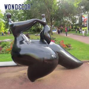Quality Customized 3D Casting Bronze Sculpture Metal Art Fat Female Family wholesale