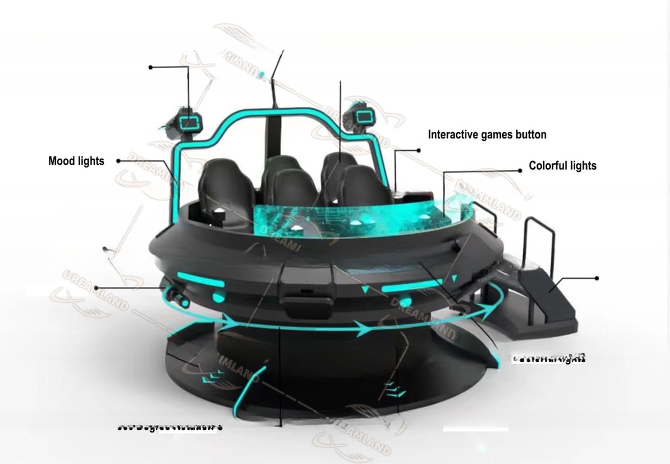 Dreamland VR Magic UFO Flying Saucer 360 9D VR Cinema Simulator VR Flight Simulator 720