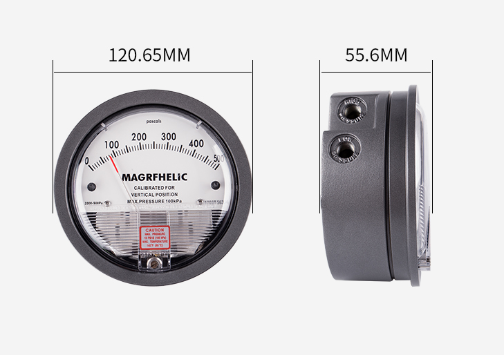 LEFOO Micro Air Differential Pressure Gauge 0-60PA Positive And Negative Pressure Gauge