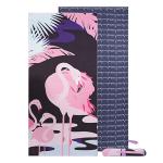 Super Absorbent Microfiber Fitness Poncho Beach Towel Floral Printed