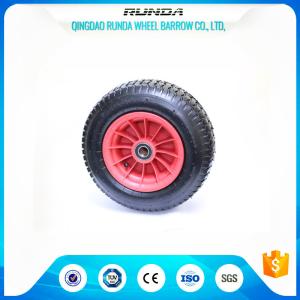Quality 4 Ply Rating Pneumatic Rubber Wheels 16inches Size Plastic Rim 170KG Loading wholesale
