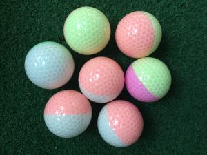 Quality two colors crystal golf ball with two pieces wholesale