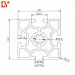 Square 6063 Extrusion Aluminium Tube Sections , Customized V Slot Aluminum