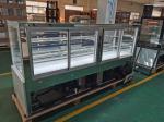 Glass Door 2.4m Cake Display Refrigerator Marble Base Two Shelves