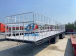 28 Ton Flat Platform Truck Trailers For Cargo Transport