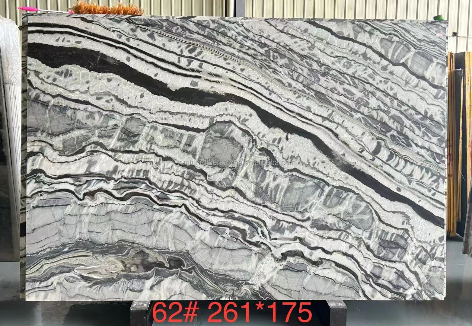 Transform Your Dining Table with Brazil's Popular Stone Panda Impression Marble Slab