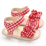 New style Cotton fabric Flower girl 0-2 years prewalker baby girl sandals