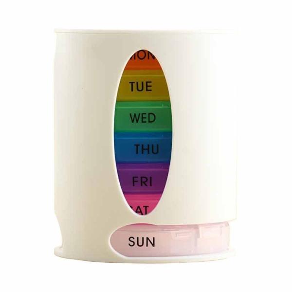 Pull Handy Pill Storage Box Travel Portable Detachable 28 Compartment Medicine