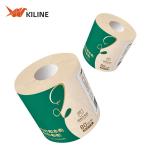 4 Ply Soft Unbleached Bamboo Tissue Paper Roll Water Soluble Embossed Brown