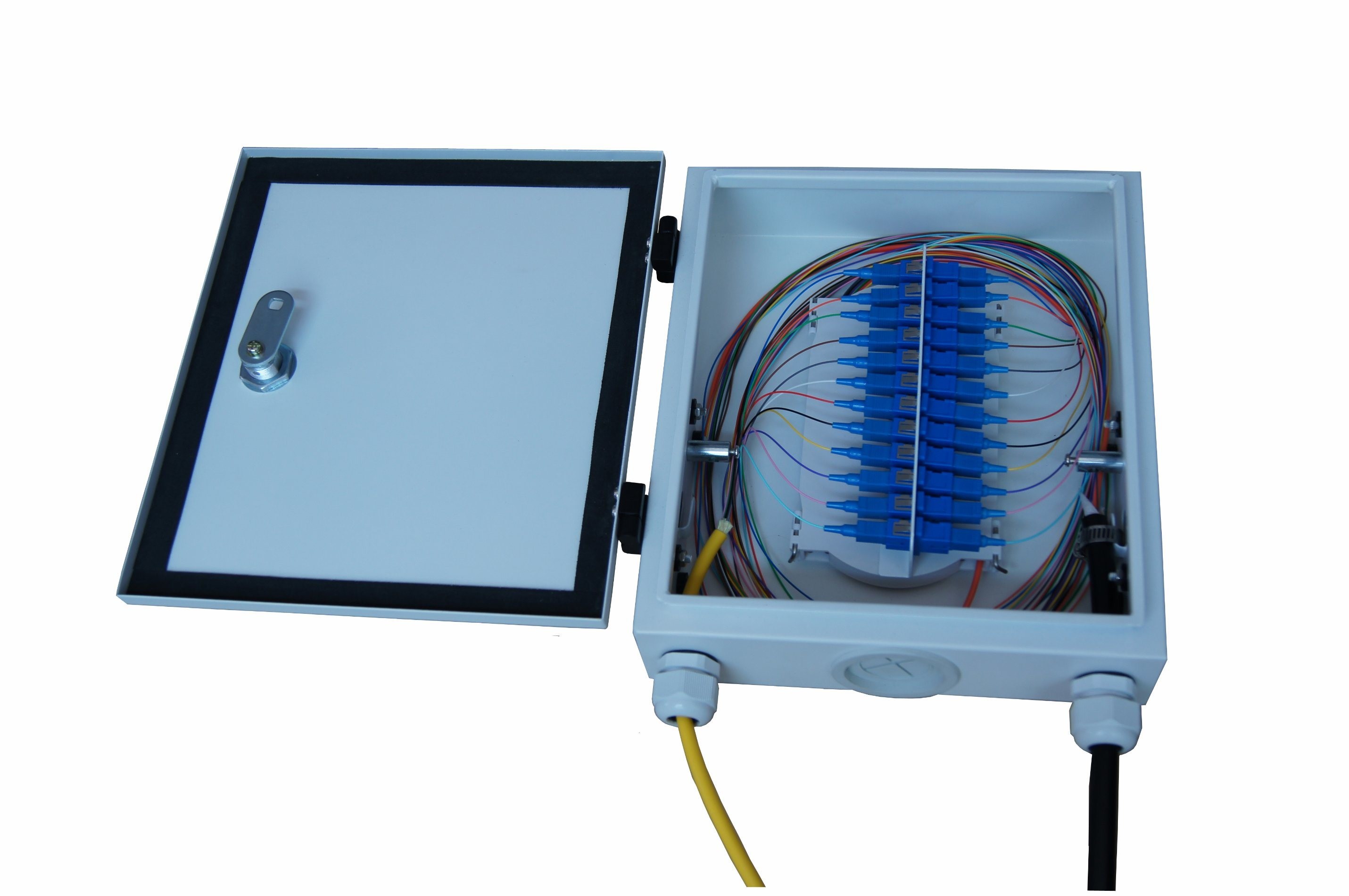 Wall Mounted Waterproof Cables FTTH Distribution Box 12F Outdoor
