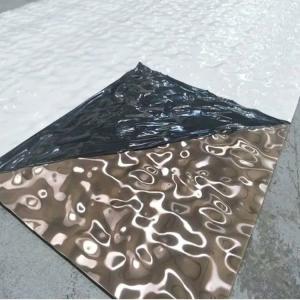 China Ss 304 Sheets Golden Stainless Steel Color Plate Ceiling Wall Water Ripple on sale