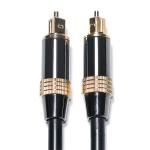 Toslink Digital Cable OB6.0 PVC Rope Plated Black Metal Rim Golden Interface 1
