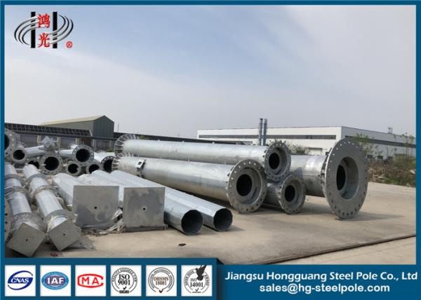13.8KV Philippines Galvanized Electrical Power Steel Tubular Pole Steel
