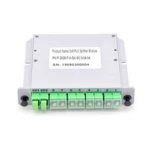 Quality ABS 2x8 Multimode Fiber Optic Splitter Plc LGX Box Cassette Card Inserting wholesale