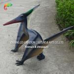Vibrant Fiberglass Pterosaur Statue: Lifelike Jurassic-Themed Decoration With