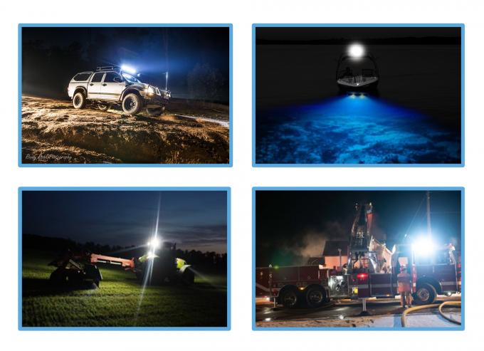 3850lm 13.5 W Square Flood LED Pods IP69K Waterproof For Golf Cart 0