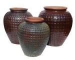 Flower Blue Glazed 62cmx78cm Rustic Outdoor Plant Pots