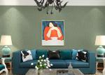Lounge room Contemporary Wall Coverings , Crack Foaming Silk Solid Color