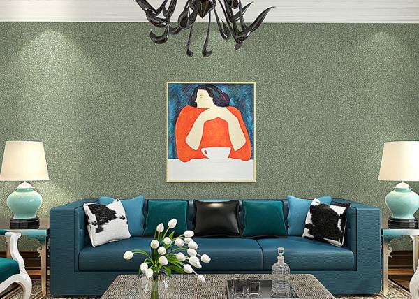 Lounge room Contemporary Wall Coverings , Crack Foaming Silk Solid Color