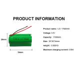 3.6v 1700mah Nickel Rechargeable Battery NiMH Rechargeable AA