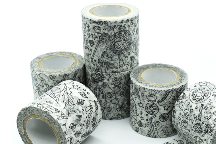Custom Made Craft Printing Washi Paper Colorful Writable Washi Paper Masking Tape