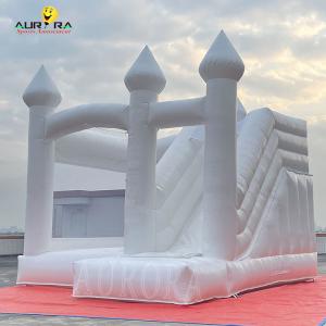 Quality Customized Inflatable Bouncy Castle With Slide Wedding White Bounce House wholesale