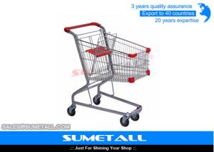 Quality Steel 4 Wheels Small Grocery Shopping Carts For Supermarket 3 Years Warranty wholesale