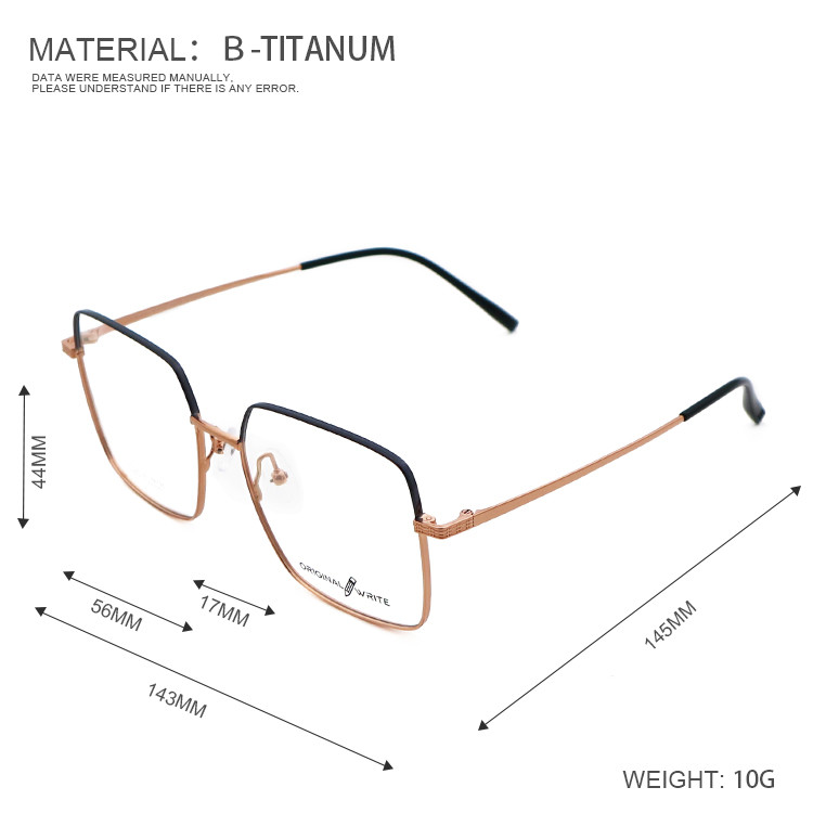 Spectacle Designer Square Ultralight B Titanium Glasses Frame 66195