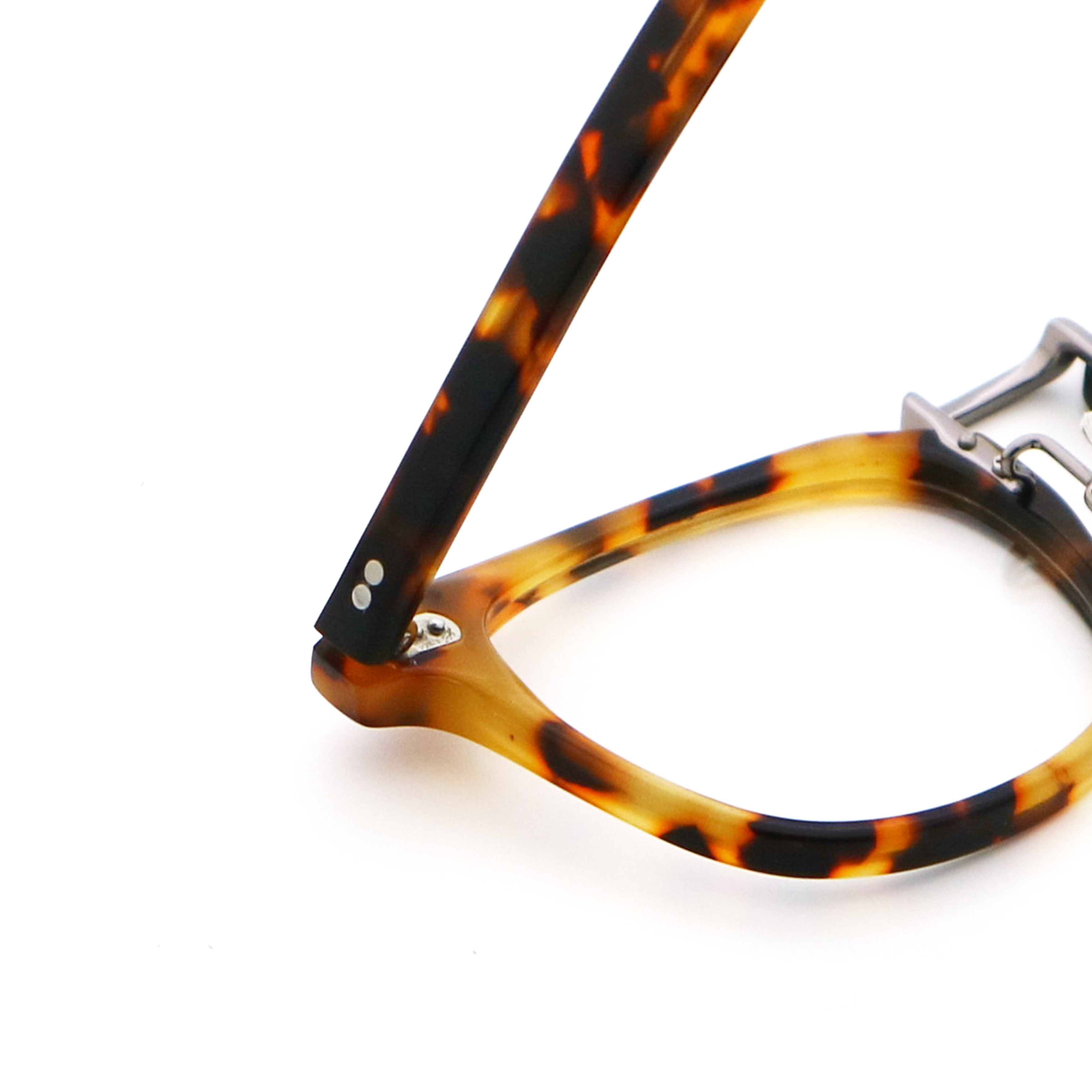 Full-rim Frame Enduro Wood Grain Acetate Optical Glasses Frame For Men And Women