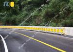 Safety Highway Road Roller Barrier Rolling Guardrail Yellow Anti Corrosion