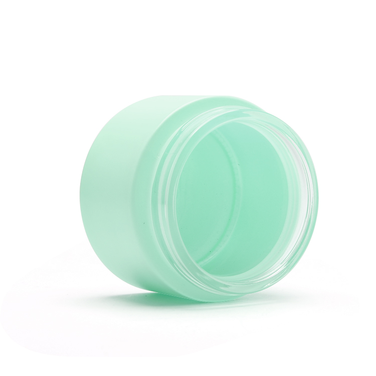 White Screw Lids Empty 50g Cosmetic Glass Jar Matte Painting