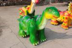 Lifelike Dinosaur Battery Car , Outdoor Coin Operated Kiddie Rides