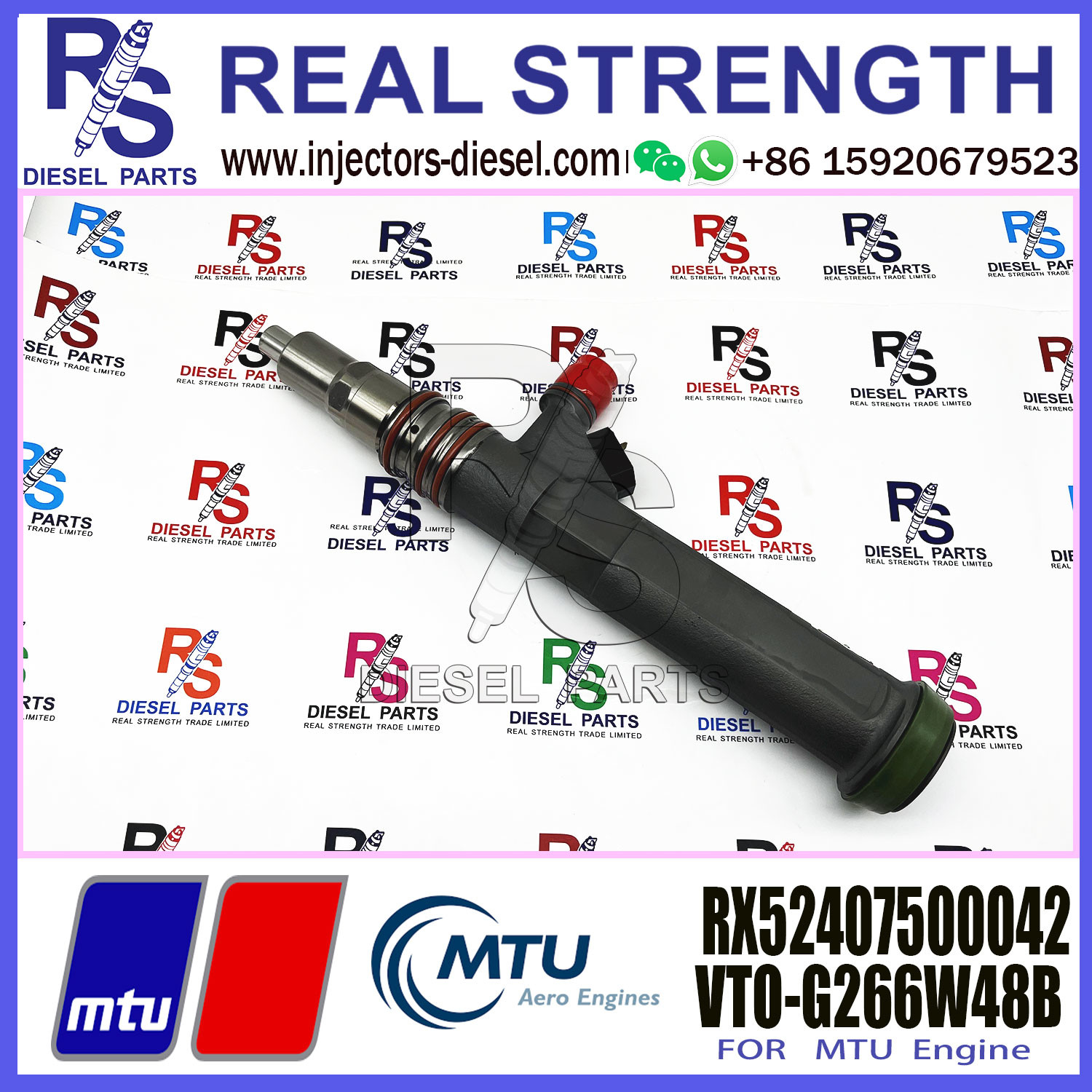Remanufactured High Quality Diesel Fuel Engine Injector VTO-G363BD RX52407500042 for DDC/MTU 4000