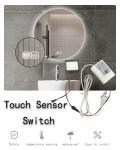 12V 1A 12W 24W 36W Bathroom Mirrors Single Color Touch Sensor Switch Without