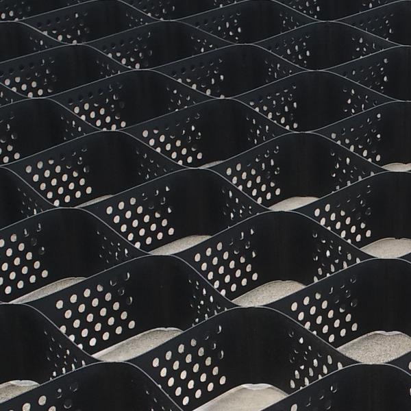 ASTM Standard 445mm HDPE Yellow Black Textured Geocell Manufacturer Road