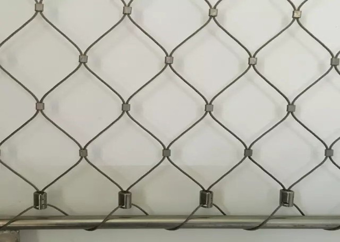 Flexibility Stainless Steel Cable Netting for Airport Architectural 3.0 mm rope 80*80 mm hole