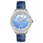 Auto Date Tourbillon Women Jewelry Watch , Leather Quartz Watch
