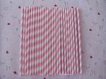 Christmas colorful striped paper straws