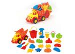 Durable Plastic Dinosaur Beach Toy Set W / Bucket Truck 28 Pcs Easy To Carry