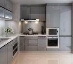 Luxury Zambia Solid Wood White Glossy Silver Kitchen Cabinet Temperature Control