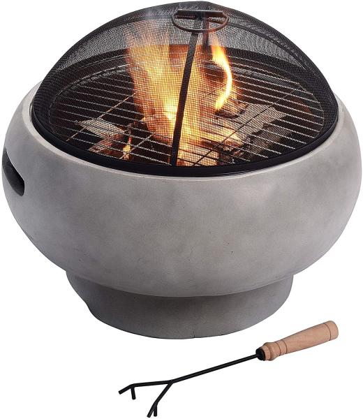 Cheap Lightweight Concrete Round Charcoal Burning Fire Pit Wood Burning Brazier for sale