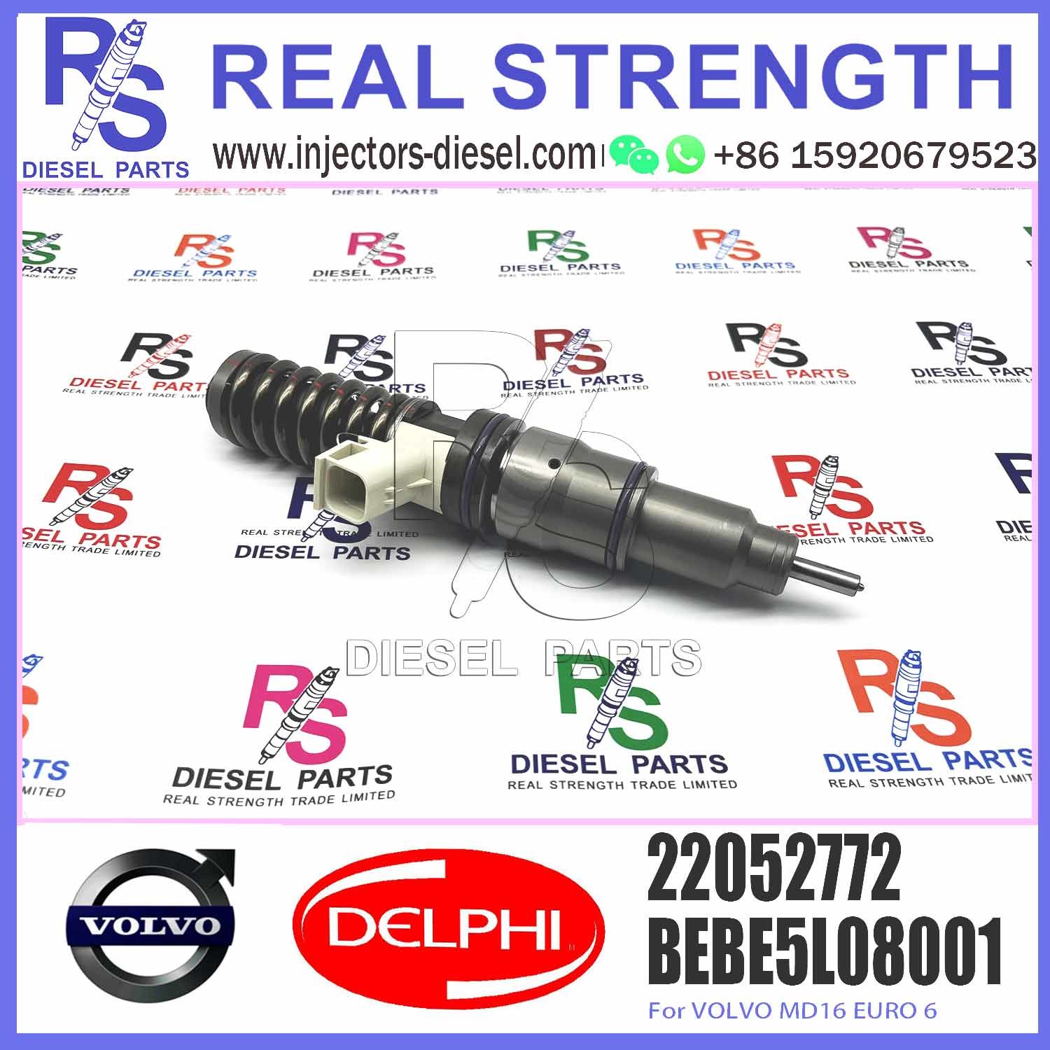 New Diesel Fuel Injector 10.5 MM BORE L433TBE E3.5 VOL-VO TRUCK MD16 22052772 BEBE5L08101/BEBE5L08001 22717955