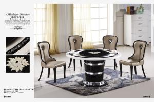 Quality 8 seater round marble dining table with Lazy Susan wholesale